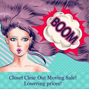 Closet clear out moving sale!
